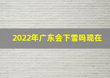 2022年广东会下雪吗现在