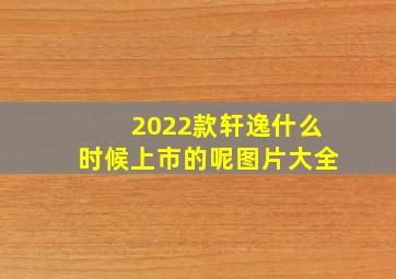 2022款轩逸什么时候上市的呢图片大全