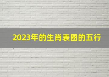 2023年的生肖表图的五行