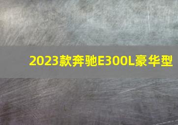 2023款奔驰E300L豪华型