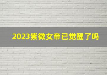 2023紫微女帝已觉醒了吗