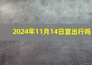 2024年11月14日宜出行吗