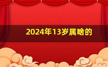 2024年13岁属啥的