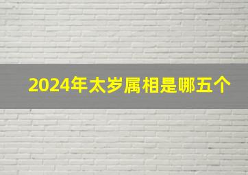 2024年太岁属相是哪五个