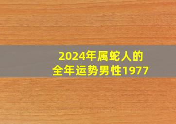 2024年属蛇人的全年运势男性1977