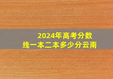 2024年高考分数线一本二本多少分云南