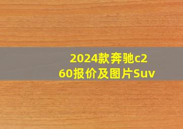 2024款奔驰c260报价及图片Suv