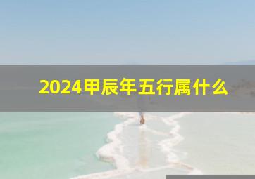 2024甲辰年五行属什么