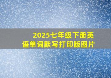 2025七年级下册英语单词默写打印版图片