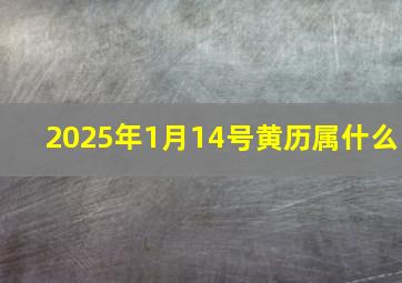 2025年1月14号黄历属什么