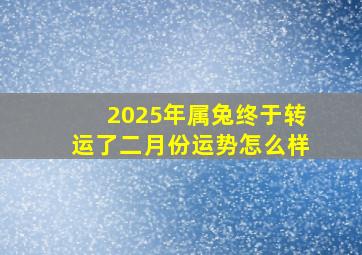 2025年属兔终于转运了二月份运势怎么样