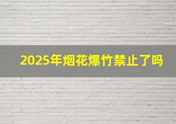 2025年烟花爆竹禁止了吗