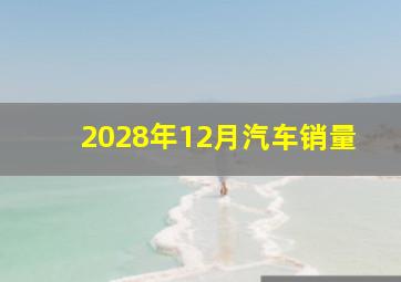 2028年12月汽车销量