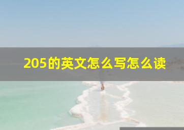 205的英文怎么写怎么读