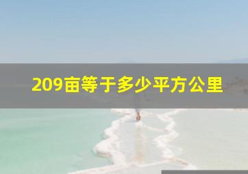 209亩等于多少平方公里