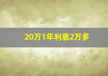 20万1年利息2万多