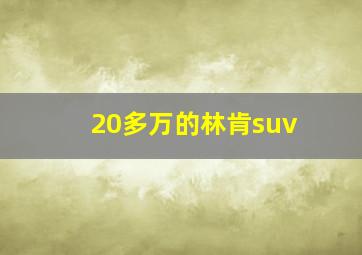 20多万的林肯suv