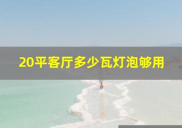 20平客厅多少瓦灯泡够用