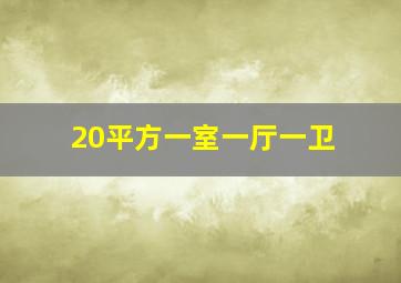 20平方一室一厅一卫