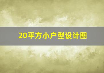 20平方小户型设计图