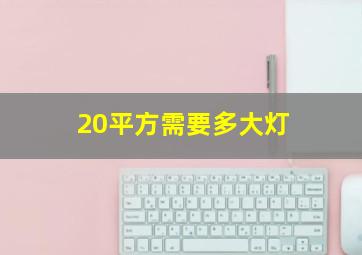 20平方需要多大灯