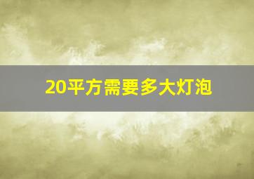 20平方需要多大灯泡