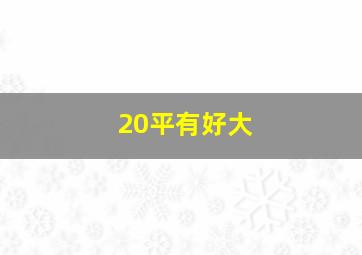 20平有好大