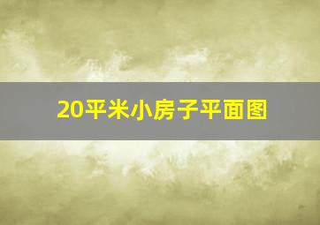 20平米小房子平面图