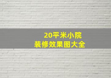 20平米小院装修效果图大全