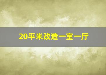 20平米改造一室一厅