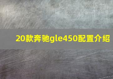 20款奔驰gle450配置介绍