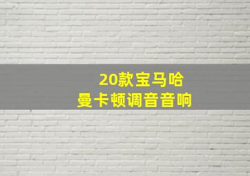 20款宝马哈曼卡顿调音音响