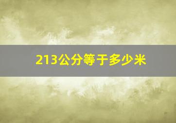 213公分等于多少米