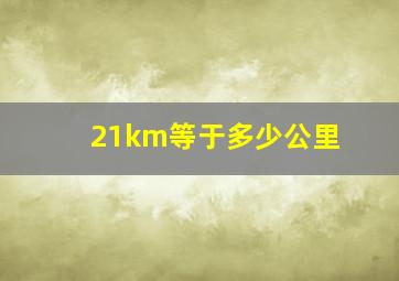 21km等于多少公里