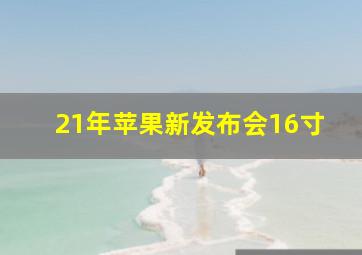 21年苹果新发布会16寸