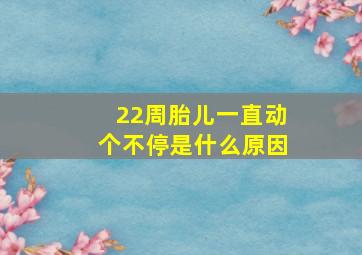 22周胎儿一直动个不停是什么原因