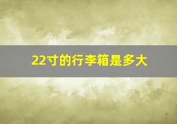 22寸的行李箱是多大