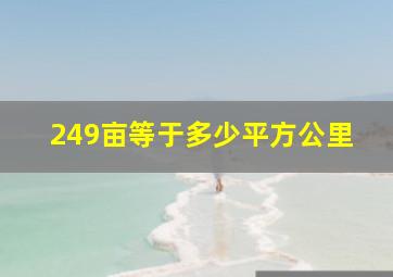 249亩等于多少平方公里