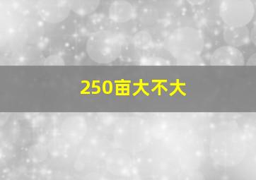 250亩大不大