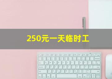 250元一天临时工