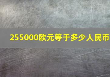 255000欧元等于多少人民币