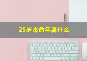 25岁本命年属什么