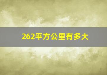 262平方公里有多大