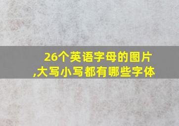 26个英语字母的图片,大写小写都有哪些字体