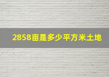 2858亩是多少平方米土地