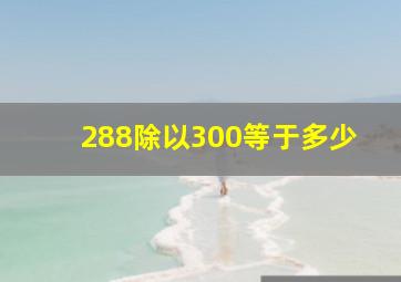 288除以300等于多少