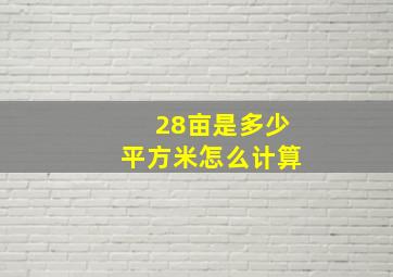 28亩是多少平方米怎么计算