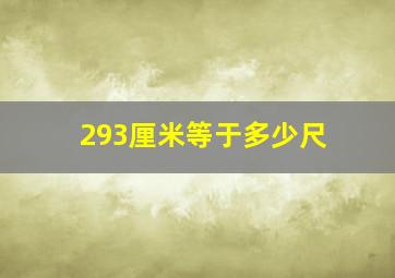 293厘米等于多少尺