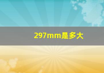 297mm是多大