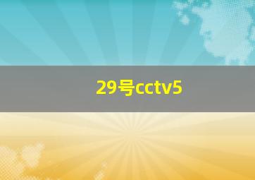 29号cctv5